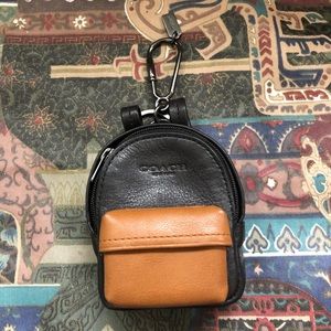 Nwt Coach leather backpack bag charm